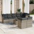 Set de muebles de jardín 9 pzas y cojines ratán sintético