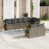 Set de sofás de jardín 8 pzas y cojines ratán sintético