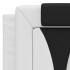 Estructura cama cabecero cuero sintético blanco negro
