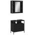Juego de muebles de baño 2 pzas madera contrachapada
