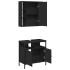 Juego de muebles de baño 2 pzas madera contrachapada