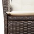 Sillón reclinable de jardín con cojines ratán sintético