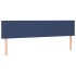 Cama box spring con colchón y luces LED tela azul 120x190