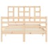Estructura de cama de matrimonio con cabecero madera