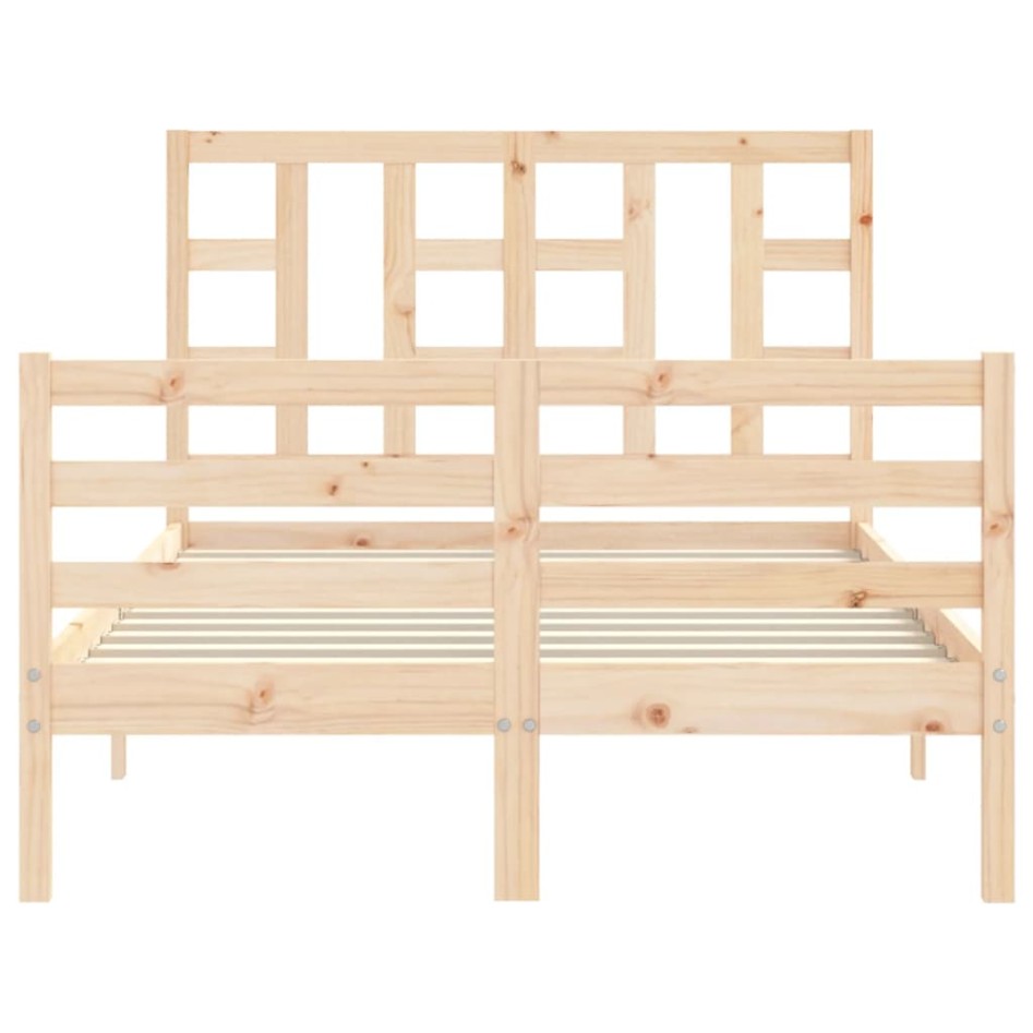 Estructura de cama de matrimonio con cabecero madera