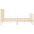 Estructura de cama de matrimonio con cabecero madera