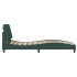 Estructura cama sin colchón terciopelo verde oscuro 100x200