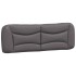 Estructura de cama con luces LED cuero PE gris 160x200