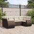 Set sofás de jardín 6 piezas y cojines ratán sintético