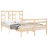 Estructura de cama con cabecero madera maciza 120x200