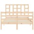 Estructura de cama con cabecero madera maciza 120x200