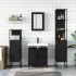 Juego de muebles de baño 4 pzas madera contrachapada