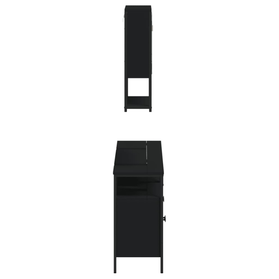 Juego de muebles de baño 3 pzas madera contrachapada