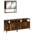 Set de muebles baño 3 pzas madera contrachapada roble
