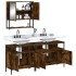 Set de muebles baño 3 pzas madera contrachapada roble