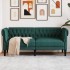 Sofá Chesterfield de 2 plazas tela verde