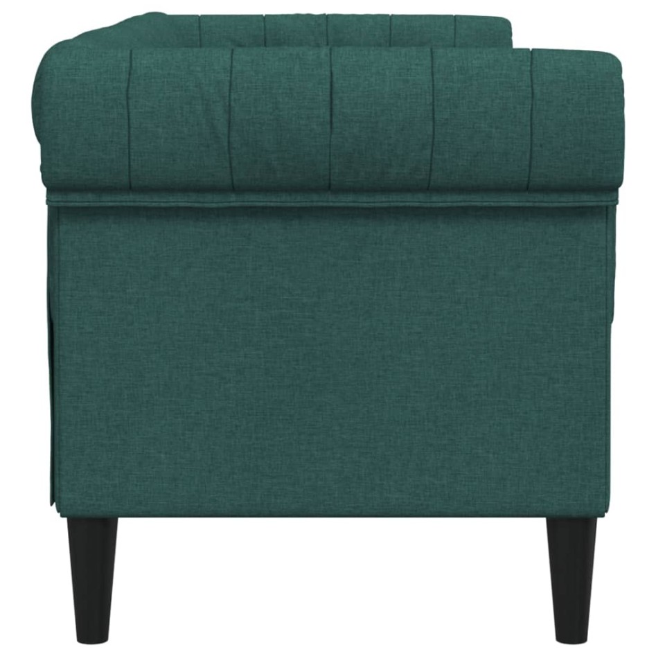 Sofá Chesterfield de 2 plazas tela verde