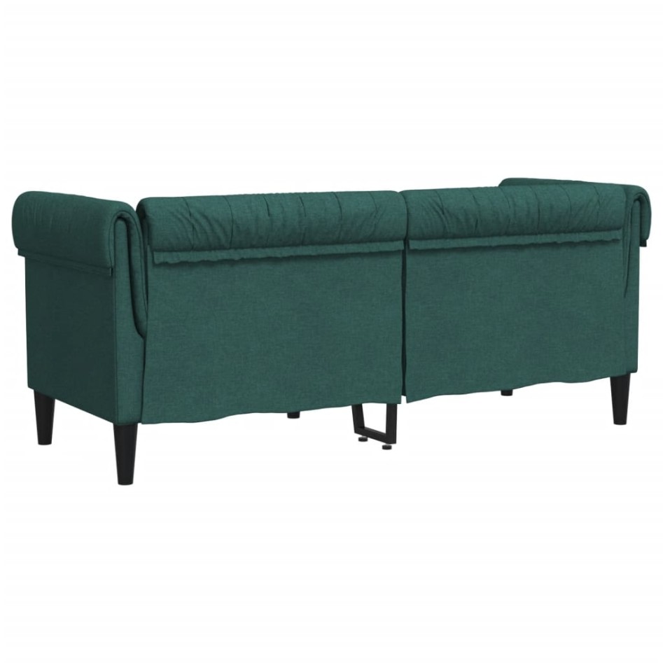 Sofá Chesterfield de 2 plazas tela verde