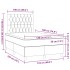 Cama box spring con colchón terciopelo verde oscuro 120x190