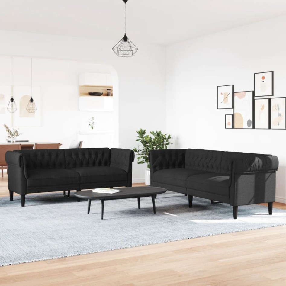 Juego de sofás 2 piezas tela