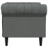 Sillón Chesterfield de tela gris