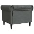 Sillón Chesterfield de tela gris