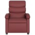 Sillón reclinable eléctrico de cuero sintético rojo