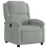 Sillón reclinable eléctrico de terciopelo gris