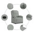 Sillón reclinable eléctrico de terciopelo gris