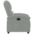 Sillón reclinable eléctrico de terciopelo gris