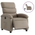 Sillón reclinable eléctrico de cuero sintético color