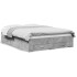 Cama con cajones madera ingeniería gris hormigón 120x200