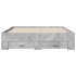 Cama con cajones madera ingeniería gris hormigón 120x200