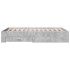 Cama con cajones madera ingeniería gris hormigón 120x200