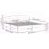 Estructura de cama sin colchón madera maciza de pino 180x200