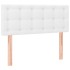 Cama box spring con colchón cuero sintético blanco 120x190