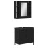 Juego de muebles de baño 2 pzas madera contrachapada