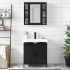 Juego de muebles de baño 2 pzas madera contrachapada
