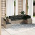 Set de sofás de jardín 6 pzas y cojines ratán sintético