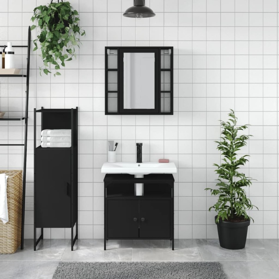 Set de muebles de baño 3 piezas madera contrachapada