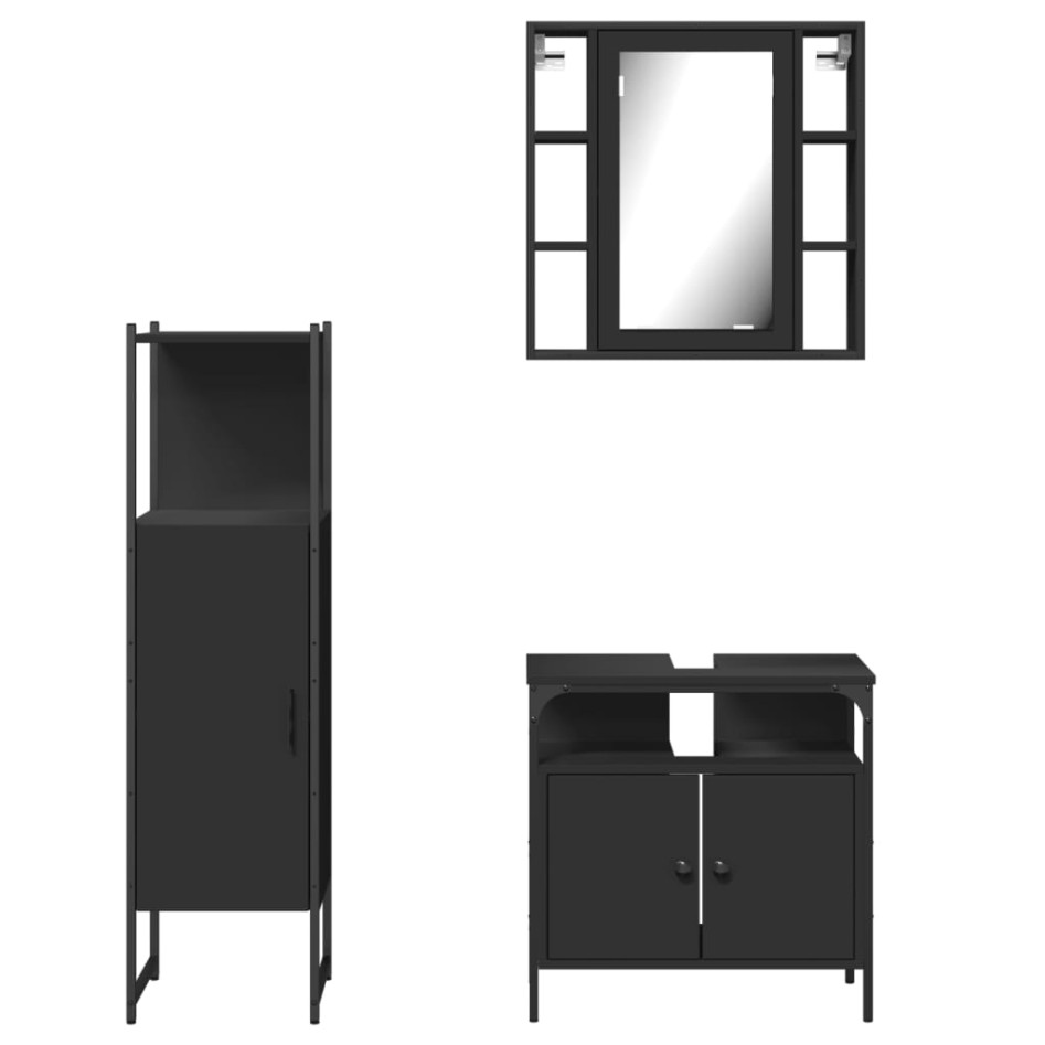 Set de muebles de baño 3 piezas madera contrachapada
