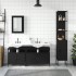 Juego de muebles de baño 4 pzas madera contrachapada