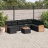 Set de sofás de jardín 8 piezas y cojines ratán sintético