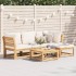 Juego de muebles jardín 5 pzas con cojines madera maciza