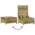 Juego de sofás jardín 3 pzas y cojines madera pino