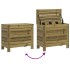Juego de sofás de jardín 10 pzas madera de pino