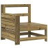 Juego de sofás de jardín 7 pzas madera de pino