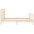 Estructura de cama con cabecero madera maciza 160x200