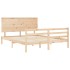 Estructura de cama de matrimonio con cabecero madera