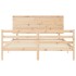 Estructura de cama de matrimonio con cabecero madera